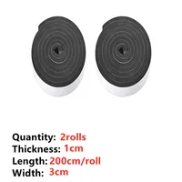 black 3cm 2 rolls