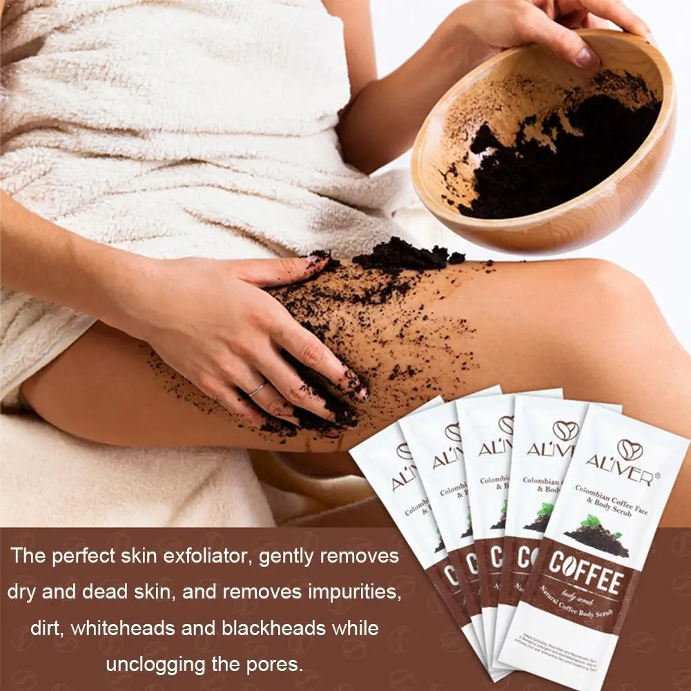 

40g Coffee Scrub Body Scrub Cream Dead Sea Salt For Exfoliating Acne Treatment Whitening Anti Cellulite Moisturizing C2V2