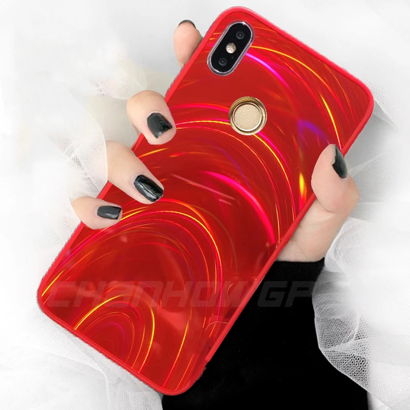 Роскошный зеркальный чехол для Huawei P Smart Plus Y5 Y6 Y7 Y9 2019 P20 P30 Lite Радужный силиконовый