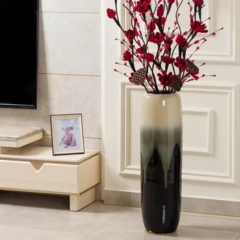 

Chinese Classic Ceramics Vases Landscape Ink Painting Flower Arrangement Porcelain Vase Accessories Vintage Home Decor Crafts