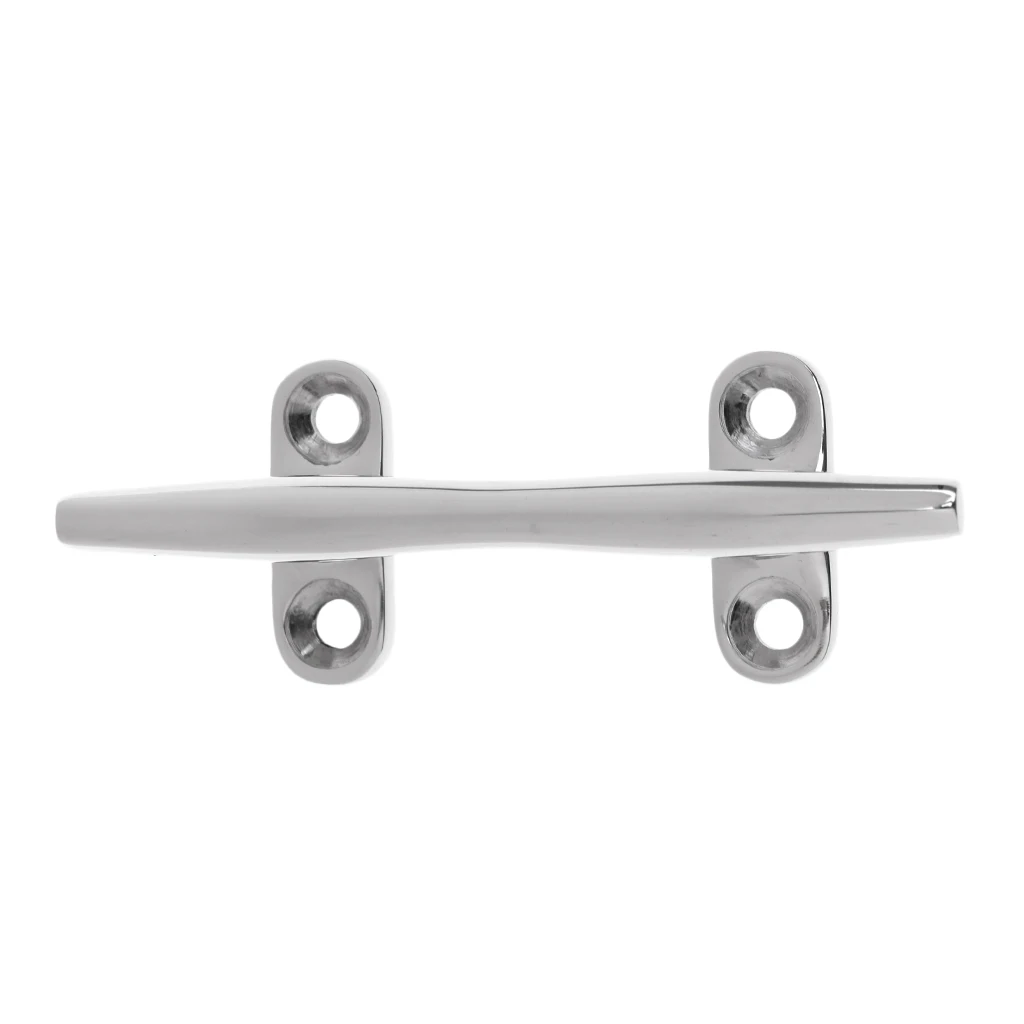 100mm High Polished Solid Stainless Steel Boat Kayak Dinghy Dock Deck Line Rope Cleat Open Base Anchor Mooring Accessories