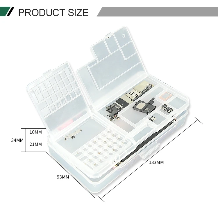Многофункциональный ящик для хранения ЖК для iphone экран материнская плата IC чипы компонент винты Органайзер контейнер ремонт мобильного телефона инструмент