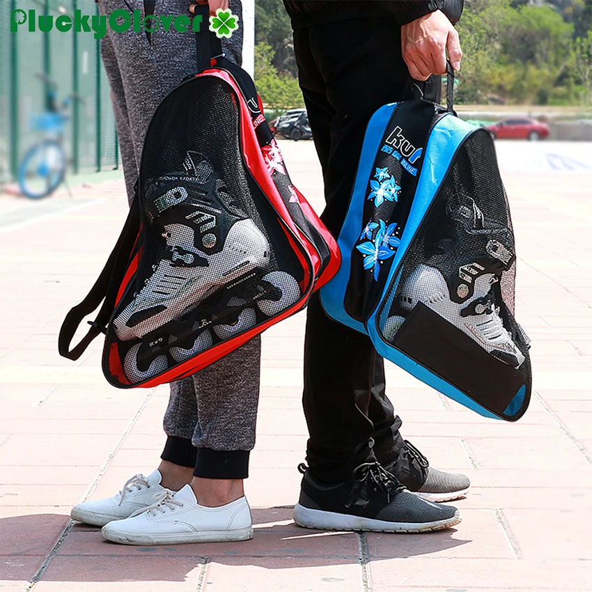 Details about   Triangle Gift Sports Breathable Shoulder Oxford Cloth Carry Roller Skate Bag Ski 