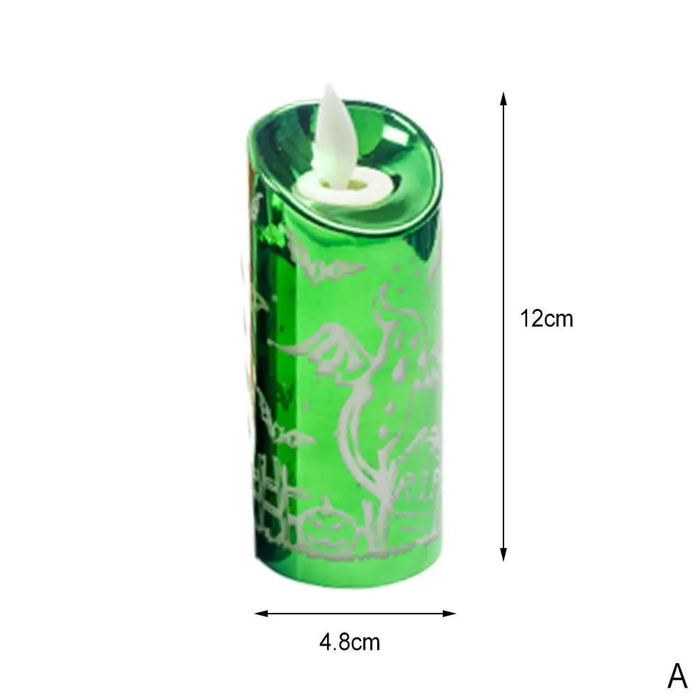 Large SizeLED Candle Lamp Simulation Small Candle Lighting Decoration Halloween Party light Decoration Creative Holiday Lighting - Цвет: Green