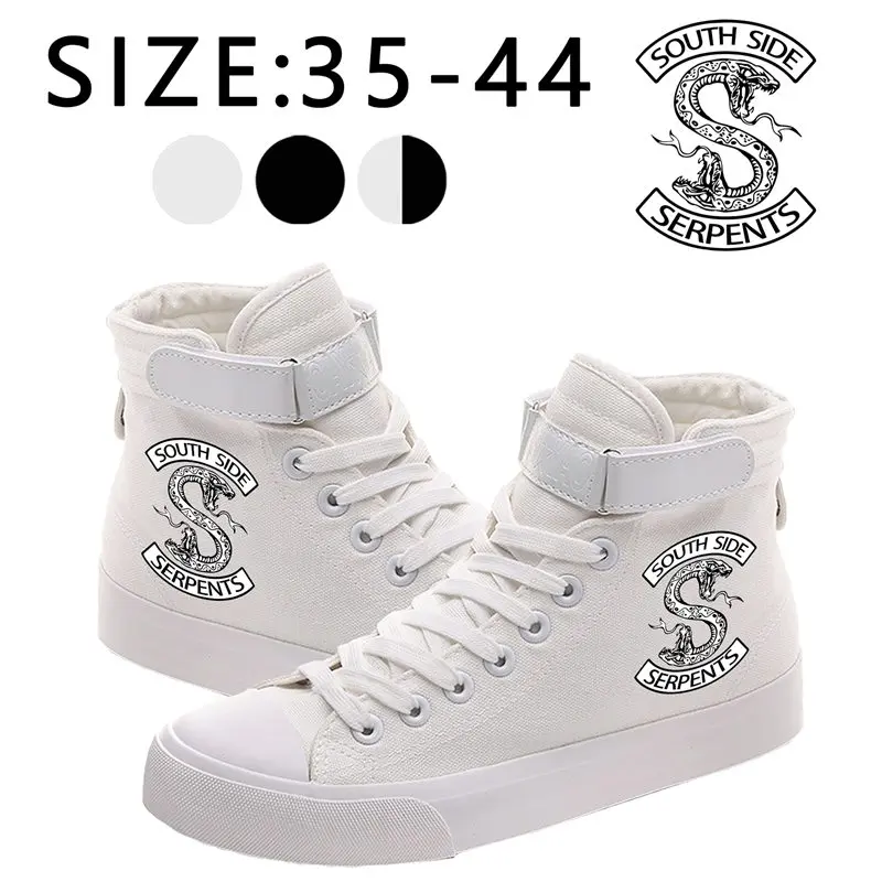 Riverdale Snake Lace Hightop Sneakers Comfortable Canvas Shoes for Man and Woman | Обувь
