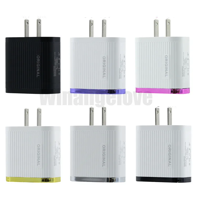 20 шт./лот EU/US адаптер qc3.0 4 порта 3.1A Мульти USB зарядное устройство US дорожное зарядное устройство адаптер питания для i Phone X 8 Быстрый Настенный адаптер