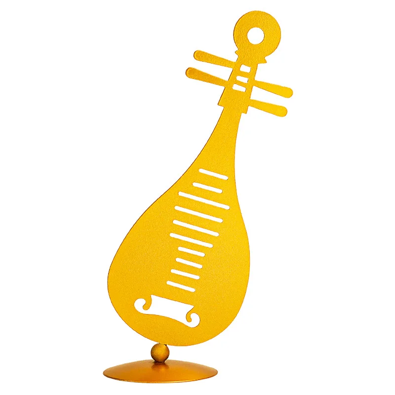 

Home Decoration Accessories For Living Room Metal Chinese Musical Instrument Model Music Note Desk Accessories Ornament For Home