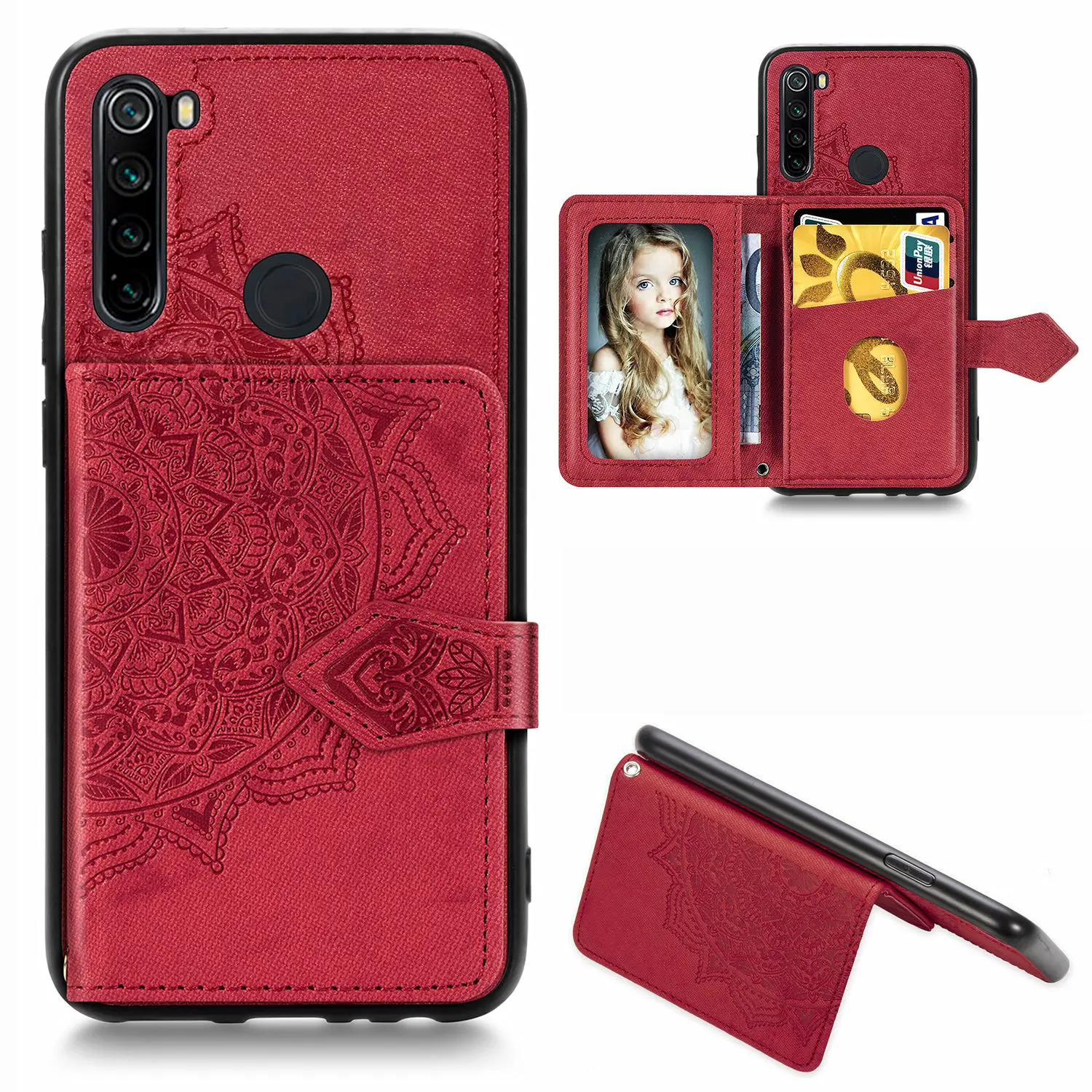 Чехол-портмоне с тиснением для Redmi Note 8T 8 Pro 8A 7 7A 6A 6 9 K30 Холщовый флип-чехол |