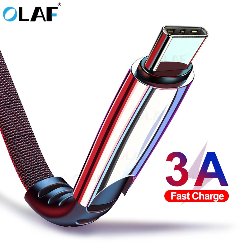 Кабель USB Type C Olaf для Samsung S9 S8 Быстрая зарядка 3 0 мобильный телефон кабель Xiaomi mi9 Redmi