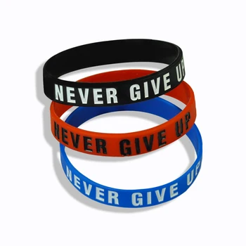 

"The Road to Dreams" "Never Give Up" Inspirational Inspirational Silicone Rubber Bracelet Elastic Band Bracelet Gift