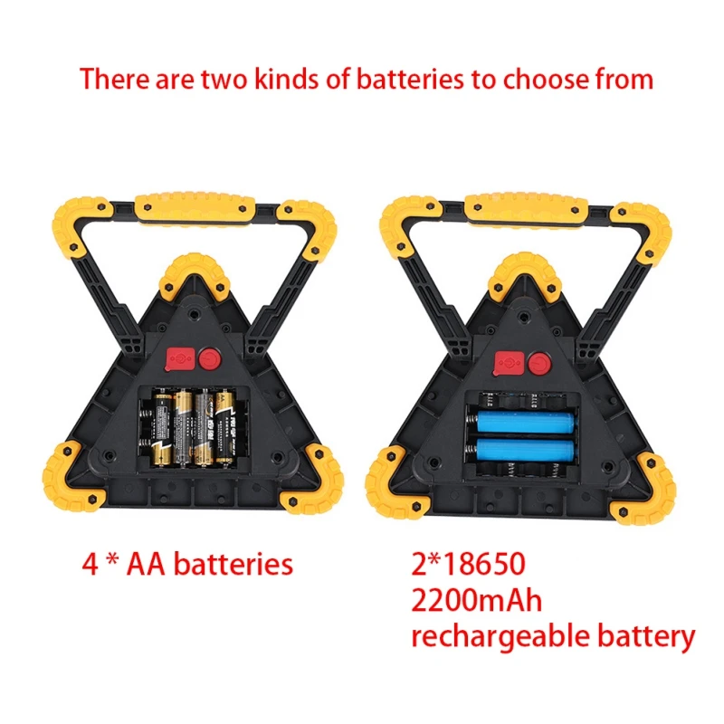 Предупреждение Треугольники светодиодный свет работы Перезаряжаемые с Мощность банк Функция аварийный свет супер яркий прожектор