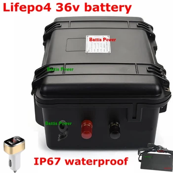 

Waterproof 36V 35Ah 45Ah Lifepo4 battery 30Ah 40Ah battery Electric Bike scooter power motor with BMS 50A + 10A Charger