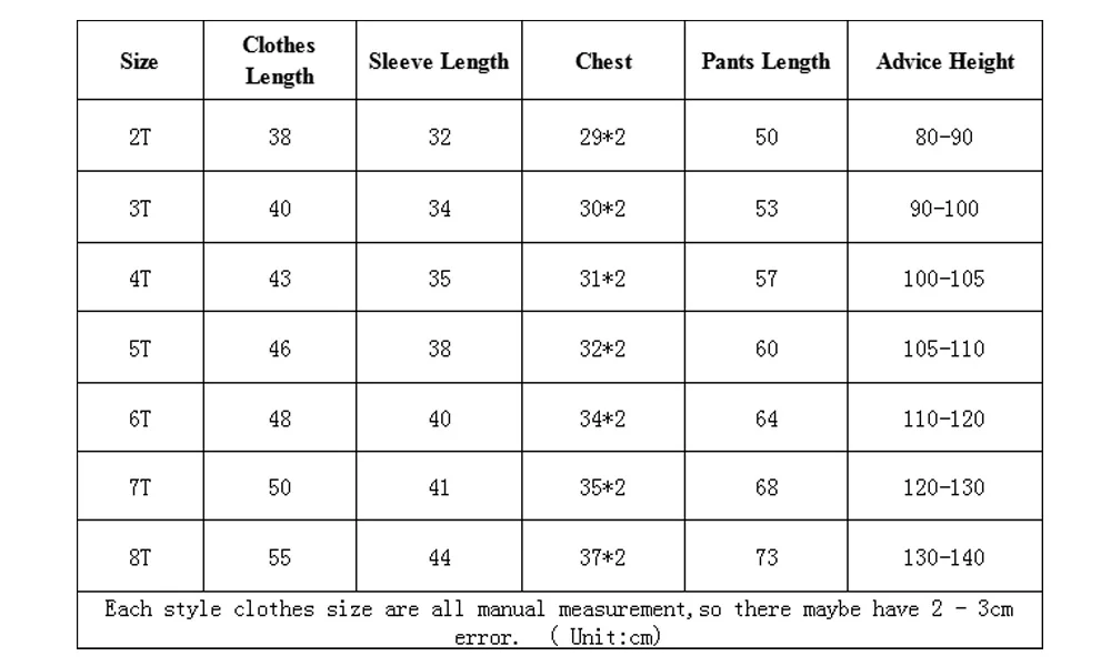 100 Cotton Toddler Infant Baby Girls Unicorn Pajamas Sets Children Clothing Sets for 2 3 4 5 6 7 8 Years Boys Pyajamas Sets