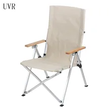 

UVR Outdoor Camping Chair Three-speed Adjustable Long Back Chair Folding Recliner Garden Beach Portable Single Recliner