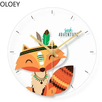 

Cute Large Wall Clock Watch Wall Clocks Kids Room Nordic Home Decor Art Animal Children Duvar Saati Bedroom Digital Wall Clock