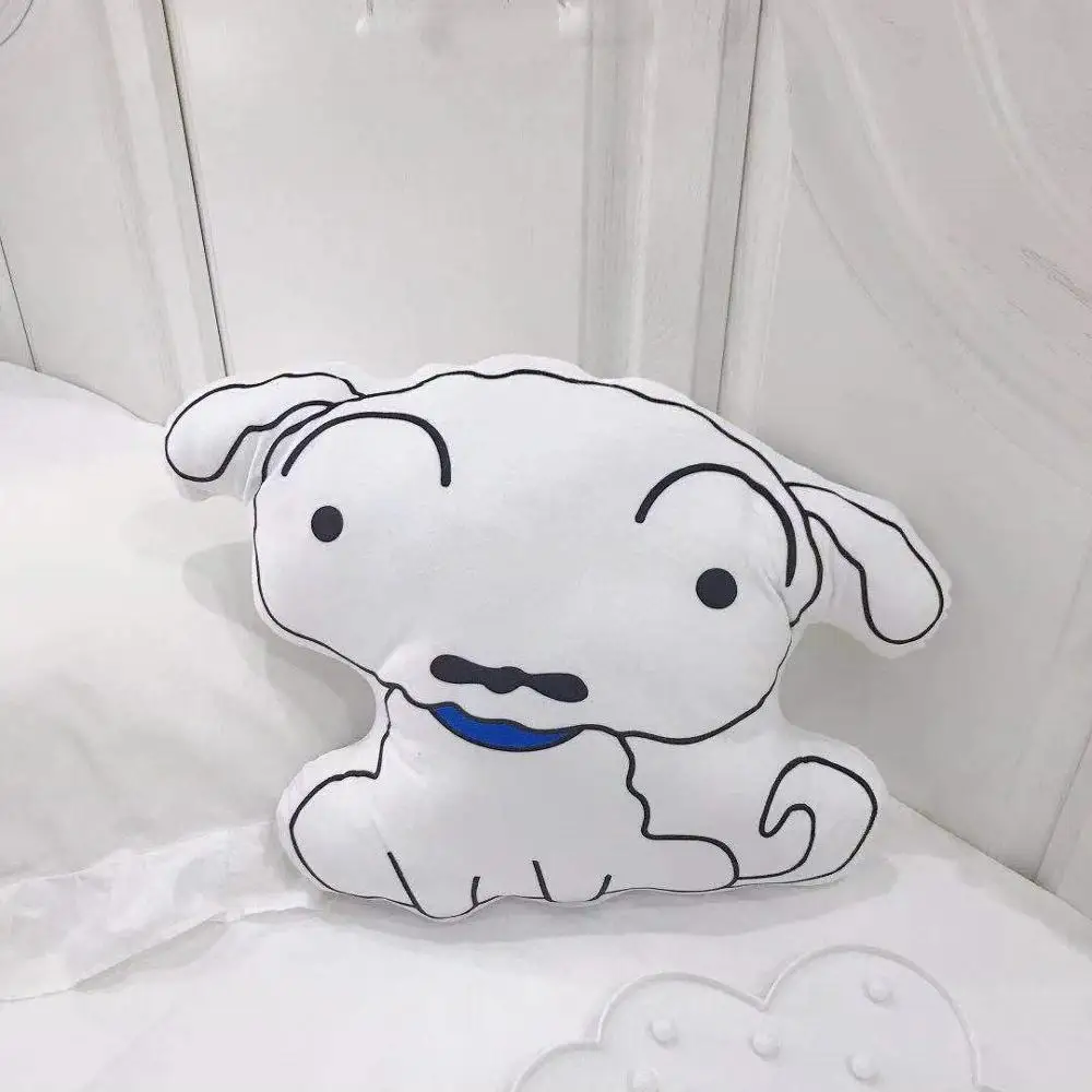 Забавная напечатанная Crayon Shin-Chan мягкая подушка креативная маленькая белая плюшевая подушка-собачка Диван Мягкая Подушка Декор кровать сон - Цвет: Dog