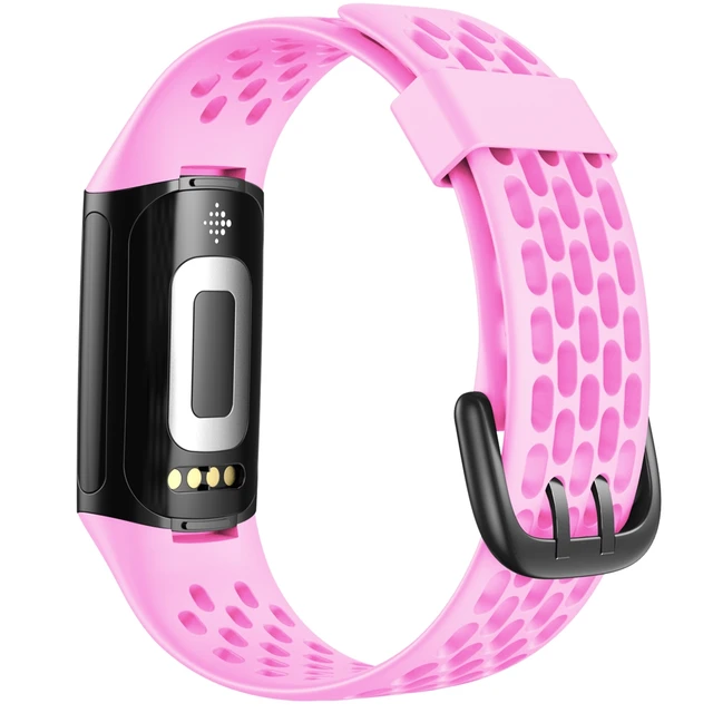 Dumgeo Bracelet pour Fitbit Charge 5, Bracelet de Montre de Sport de  Remplacement en Silicone Bracelet uniquement pour Fitbit Charge 5, Femmes  Hommes