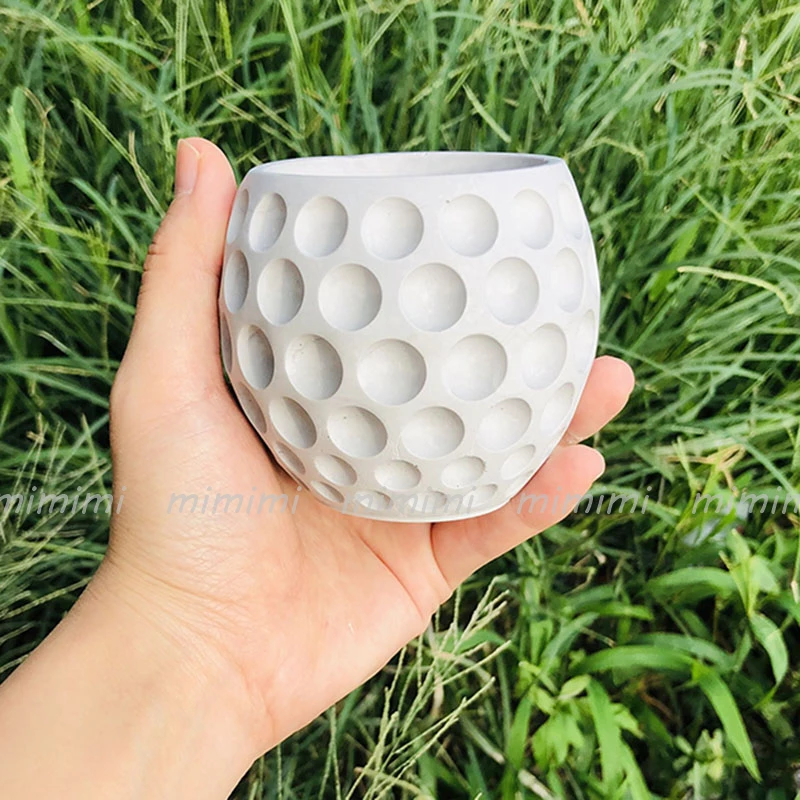 

Circular Wave Dot Design Flower Pot Concrete Silicone Mold Succulent Flower Pot Cement Mold Clay Silicone Mold
