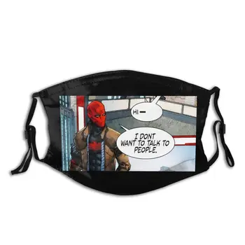 

Arkham Knight Mouth Face Mask Red Hood I Do Not Want To Talk To People Facial Mask Kawai Lovely Mask