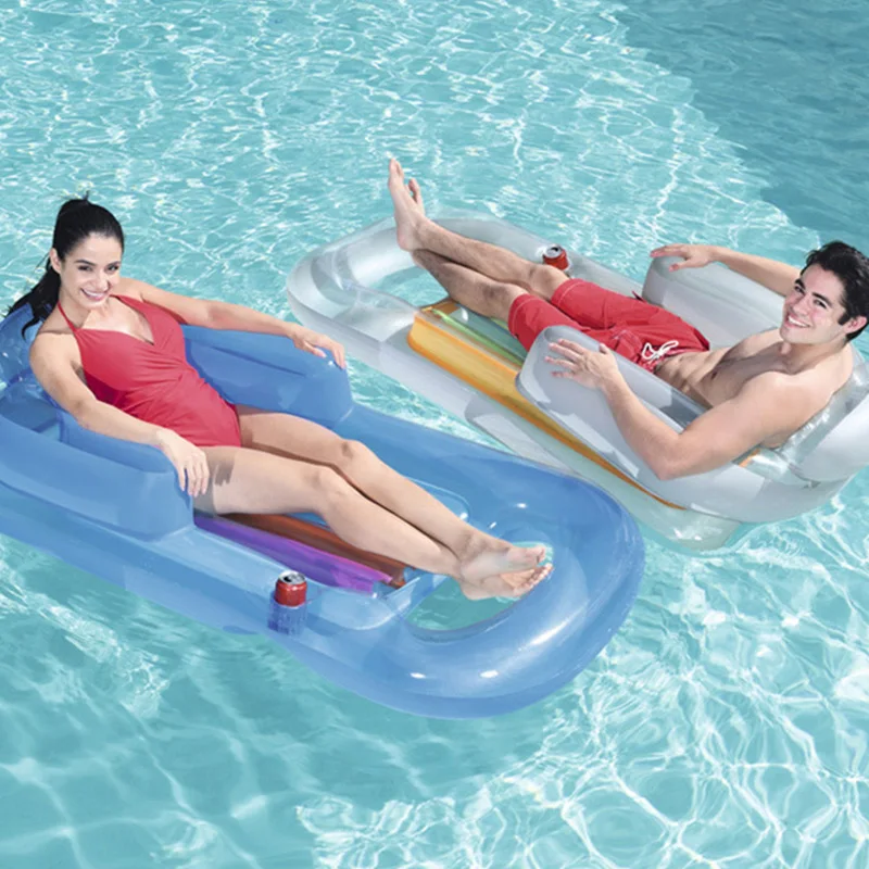 Надувной плавающий ряд пляжный плавательный надувной матрас бассейн плавающий Lounge спальная кровать для водных видов спорта Вечерние