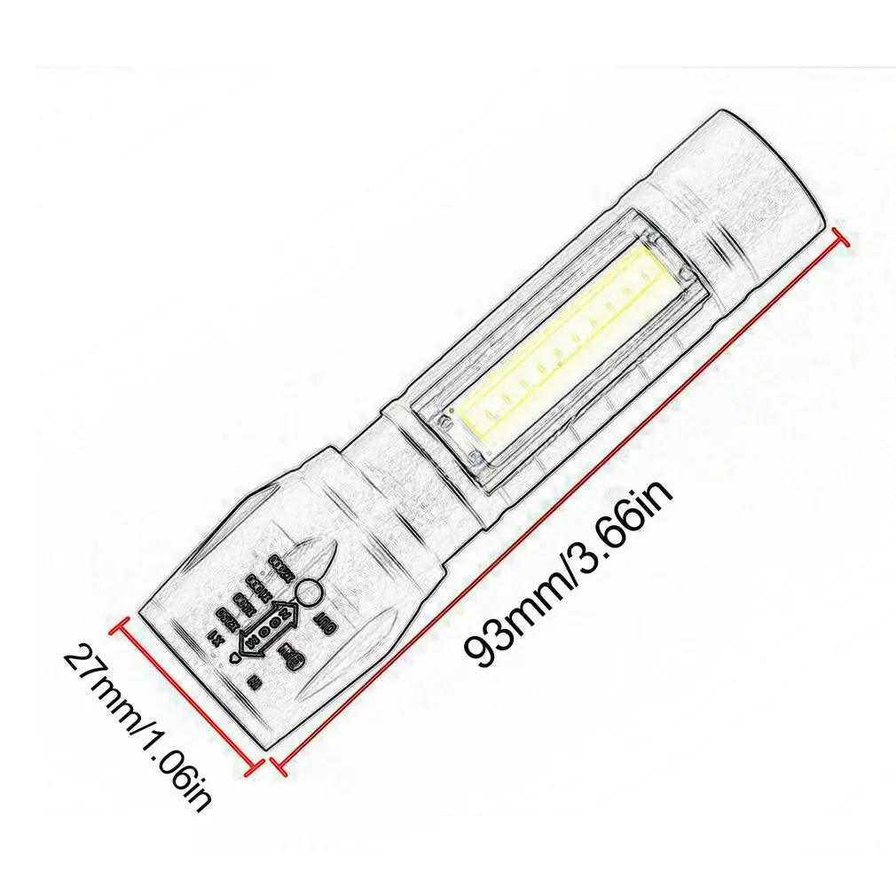 USB алюминиевый сплав COB фонарик высокой мощности светодиодный водонепроницаемый наружный походный охотничий фонарь