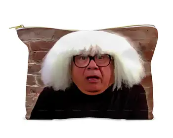 

Danny Devito wig cosmetic bag travel size toiletries zipper pouch small makeup bag cute travel bag for women