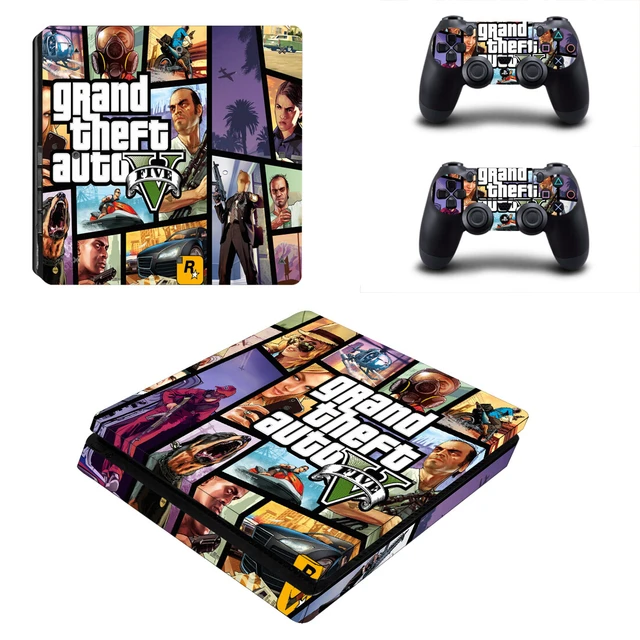Grand Theft Auto Gta Ps4 Slim Decal Protective Skin Cover Sticker For Ps4 Slim Console & Controller Stickers Vinyl - Stickers -