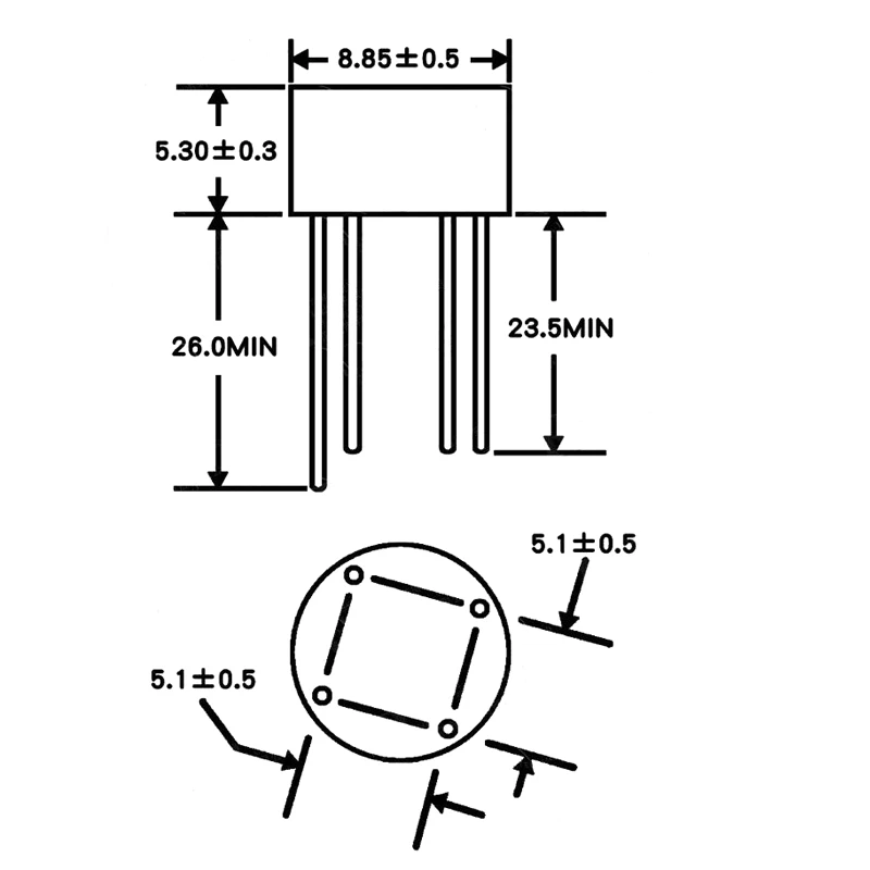 20pcs/lot 2W10 rectifier bridge round bridge Low DC reverse current in-line full 2A/1000V rectifier