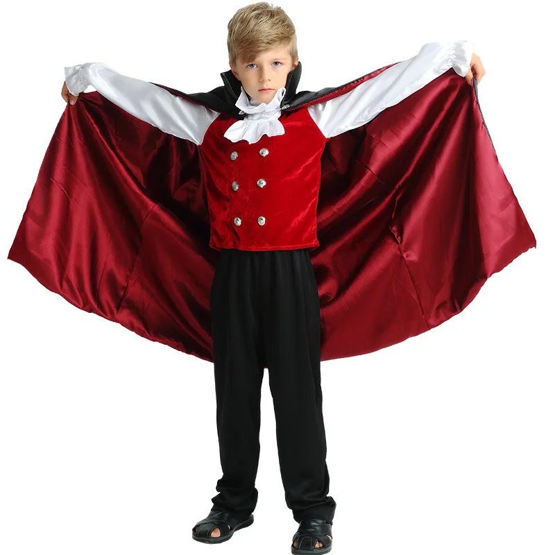 Хэллоуин для маленьких мальчиков косплей летучая мышь вампир костюм комбинезоны ребенок летучая мышь вампирский набор костюмы Рождество День рождения год Праздничная одежда