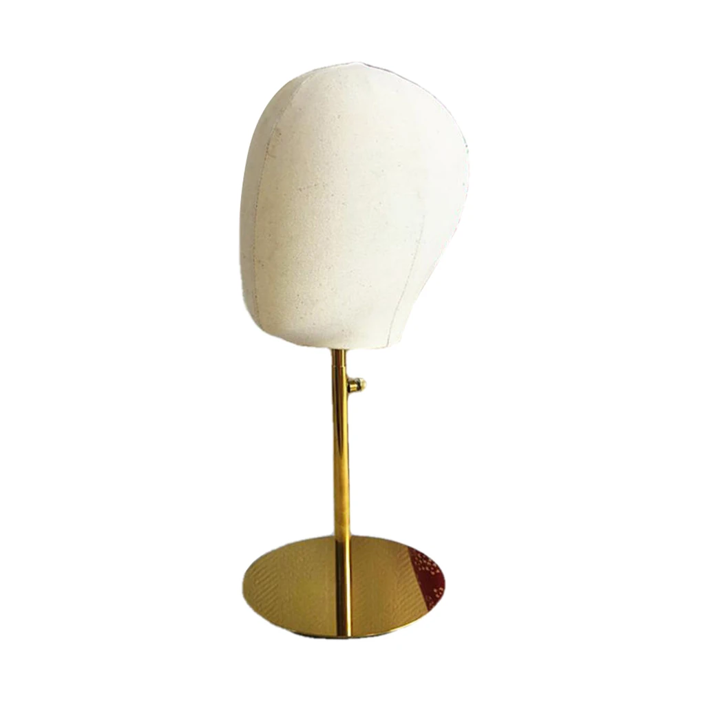 21'' Adjustable Canvas Wig Making Mannequin Head For Hat Cap Toupee Display