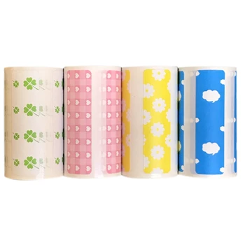 

3X Thermal Paper Roll,Color Direct Thermal Labels Roll 50X15mm Strong Adhesive Sticker Printing for PeriPage A6