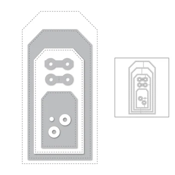 

2020 New Frame Sewing Thread Metal Cutting Dies For DIY Bookmark Embossing Greeting Card Tag Label Scrapbooking Making No Stamp