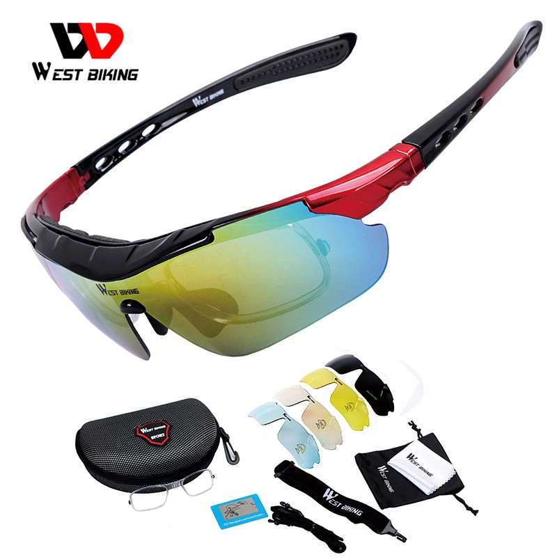 West Biking Cycling Polarized Eyewear Glasses Bicycle Sunglasses