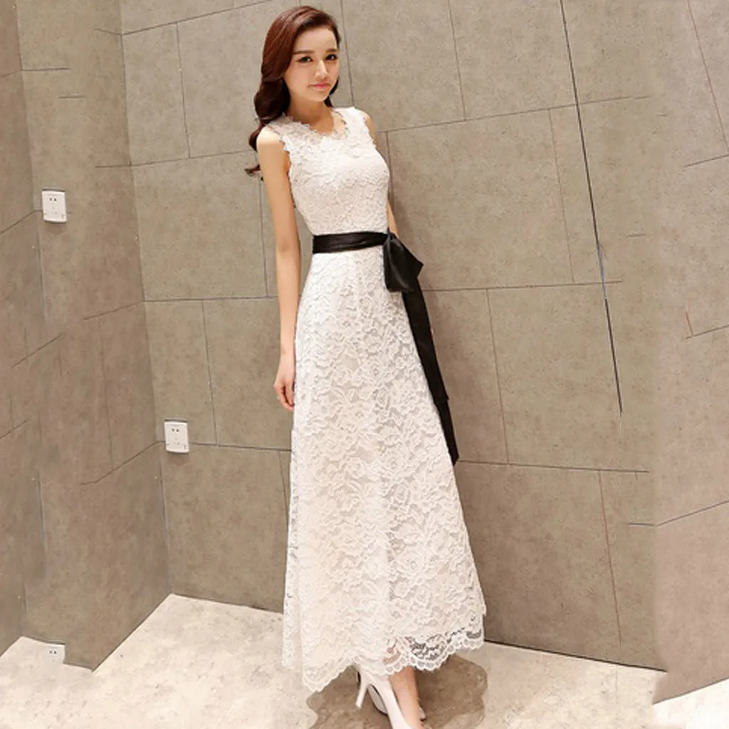 Женское длинное кружевное платье для девочек вечернее Вечерние Выпускные