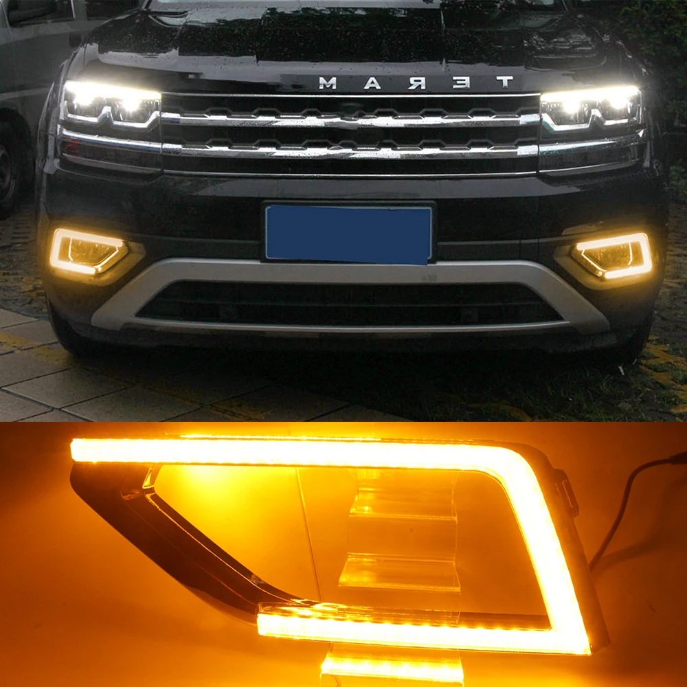 CSGJMY 2 шт. светодиодный для Volkswagen VW Teramont 2017 2018 DRL Дневной светильник s колпак