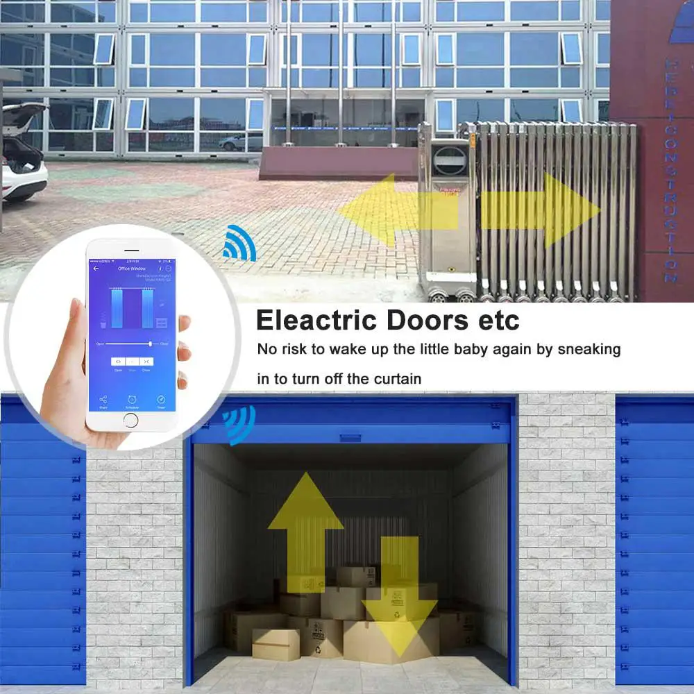 Teekar Smart Home WiFi Electrical Touch Smart Blinds Curtain Switch Ewelink APP Work With Alexa Google Home Motor Roller Shutter