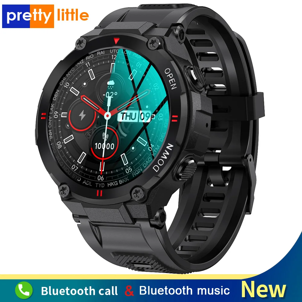 Reloj inteligente deportivo para hombre y mujer, pulsera con llamadas, Bluetooth, Control de música, alarma, recordatorio de K-22, para Android IOS