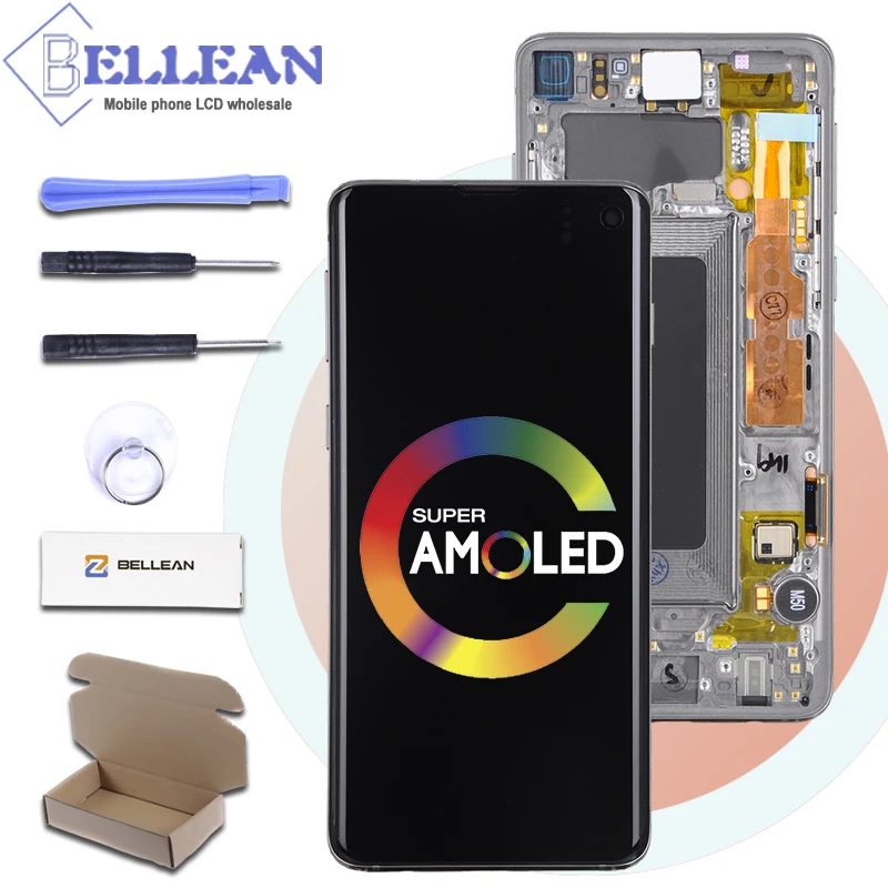 

Catteny Promotion 6.1'' S10 G973 Lcd With Frame For Samsung Galaxy S10 G973F Lcd Display Touch Screen Digitizer Assembly+Tools