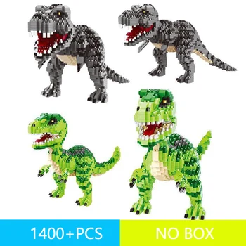 

dinosaur diamond building blocks educational building Tyrannosaurus Velociraptor model toy bricks for kids birthday gift