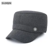 SILOQIN регулируемый размер Новые армейские военные шапки зимние утолщенные мужские плоские Кепка с защитными наушниками сохраняющие тепло спортивные зимние шапки для отдыха