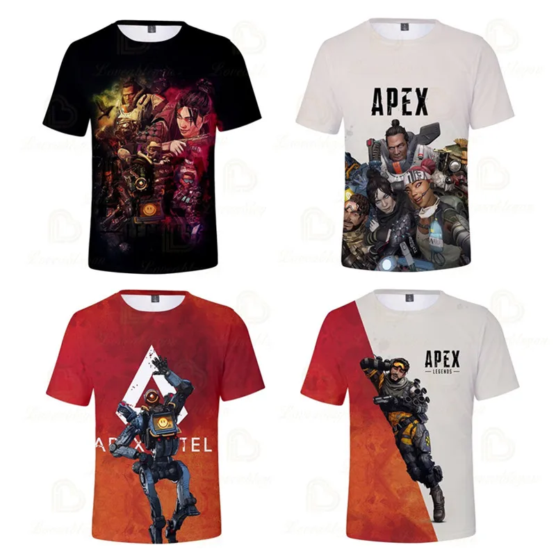 

Summer T Shirt for Children Boys Girls 3D Printed Apex Legends Short Tee T-shirt Polyester Tshirt Kids Children Clothes