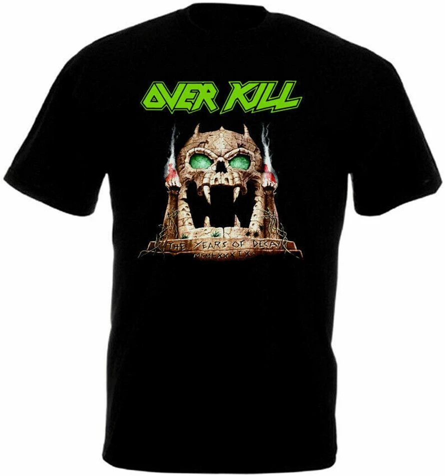 Overkill The Years Of Decay футболка черный Thrash тяжелый металл S-3XL Топы Новая унисекс