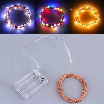 

5M 50leds LED String Light Silver Wire DC4.5V 3XAA Battery Operated Fairy Lights Christmas New Year Wedding Decoration Ligh