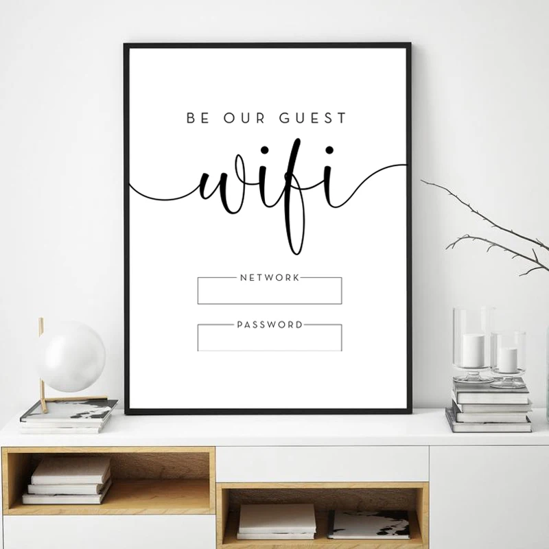 Personalised Wifi Password A4 Print Poster PO322