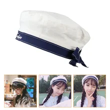 Sailor Cosplay Hat Spring Summer Sunhat White Beret Caps Female Navy Hat Fashionable Casual Octagonal Retro Hats Peaked Cap
