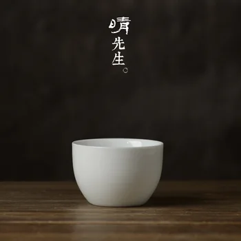 

Jindezhen High White Porcelain Manual Kungfu Online Teacup Master Cup Sip Tea Cup Burning Ceramics Cup Wide Mouth Lettering