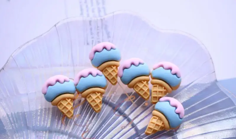 Ice Cream Cones Miniature Waffle Cone 1/6 Scale Sweet Decoden Cabochons 15  X 19mm Resin Kawaii Sweets UK Seller 