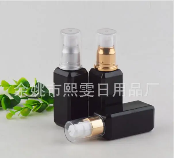 

50ml Aluminum Pump Black Square Spray Bottle Gold Silver Optional Pure Dew Bottle 10PCS/LOT