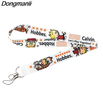 

P4329 Dongmanli Hobbe Tiger Painting Art Key Chain Lanyard Neck Strap for Phone Keys ID Card Cartoon Lanyards