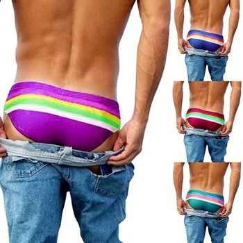 

Men's Beach Shorts Briefs Floral Printed Men Beach Shorts Swimwears Trunks Low Waist Boardshorts Swimming Underpants